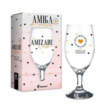 Taça Windsor 330ml - Amiga do Coração Amizade Presente Brasfoot