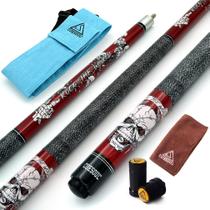 Tacadeira de Sinuca CUESOUL 147 cm Bordo de Bordo Kit com Ponta de Couro 13 mm