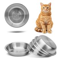 Taças Cat Bowls ARGCONNER de aço inoxidável de 5,5 polegadas, 6 unidades Taças Cat Bowls ARGCONNER de aço inoxidável de 5,5 polegadas, 6 unidades