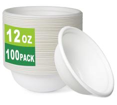Taças compostáveis GreenWorks 12 onças 100 unidades de bagaço/bambu