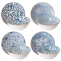Taças de cerâmica YALONG de 20 cm e 1,2 L para sopa profunda de cozinha, conjunto de 4 Taças de cerâmica YALONG de 20 cm e 1,2 L para sopa profunda de cozinha, conjunto de 4