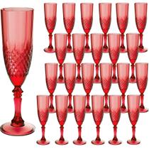 Taças de champanhe de plástico LEYIQU Vinho Tinto Escuro 210 ml (24 unidades)