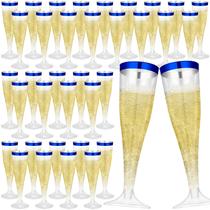 Taças de champanhe descartáveis Jingmore 130 ml (pacote com 36) azuis
