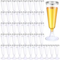 Taças de champanhe descartáveis Thenshop 50 unidades 160 mL (5,5 onças) Taças de champanhe descartáveis Thenshop 50 unidades 160 mL (5,5 onças)