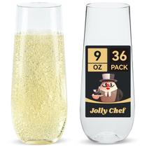 Taças de champanhe JOLLY CHEF de plástico sem haste 270 ml (pacote com 36)