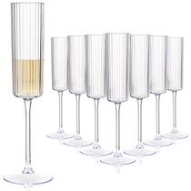 Taças de champanhe Joyido Clear Plastic 180 ml (pacote com 36) Taças de champanhe Joyido Clear Plastic 180 ml (pacote com 36)