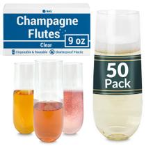 Taças de champanhe Reli. Plástico de 270 ml (pacote com 50) transparente sem haste Taças de champanhe Reli. Plástico de 270 ml (pacote com 50) transparente sem haste