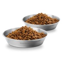 Taças de comida para gatos Wellbro em aço inoxidável 400 mL, 2 unidades Taças de comida para gatos Wellbro em aço inoxidável 400 mL, 2 unidades
