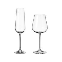 Taças de Cristal Bohemia Para Champanhe e Vinho Branco Ardea 12 Peças