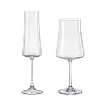 Taças De Cristal Bohemia Para Espumante e Vinho Xtra 12 Peças Taças De Cristal Bohemia Para Espumante e Vinho Xtra 12 Peças