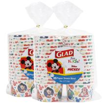 Taças de lanche de papel Glad para crianças Disney Mickey Mouse 180 ml 32 quilates