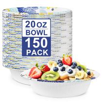 Taças de papel BYSNOW 600mL descartáveis, 150 pacotes para sopa quente