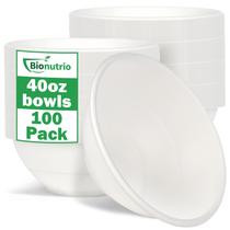 Taças de papel descartáveis Bionutrio 1.2L, pacote com 100 unidades, compostáveis Taças de papel descartáveis Bionutrio 1.2L, pacote com 100 unidades, compostáveis