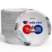 Taças de papel descartáveis JOLLY CHEF 473 ml com estampa floral 156 ct Taças de papel descartáveis JOLLY CHEF 473 ml com estampa floral 156 ct