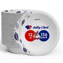 Taças de papel JOLLY CHEF, 12 onças, 156 unidades, descartáveis com estampa floral Taças de papel JOLLY CHEF, 12 onças, 156 unidades, descartáveis com estampa floral