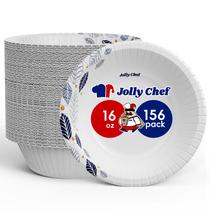 Taças de papel JOLLY CHEF 16 onças, 156 unidades, Heavy Duty Leaf Floral