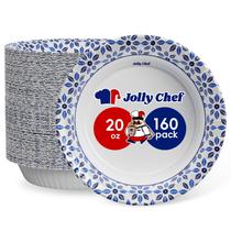 Taças de papel JOLLY CHEF, 20 onças, 160 unidades, à prova de imersão, descartáveis Taças de papel JOLLY CHEF, 20 onças, 160 unidades, à prova de imersão, descartáveis