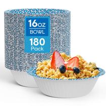 Taças de papel MUCHII 180 unidades, 473 ml, descartáveis, à prova de imersão, azuis