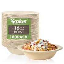 Taças de papel Vplus 480ml descartáveis compostáveis, pacote de 180