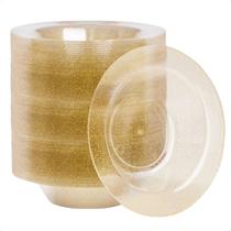 Taças de plástico Goodluck Gold Glitter 350 ml (pacote com 100)