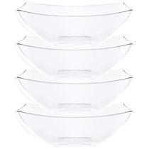 Taças de servir descartáveis PLASTICPRO 3.8L Crystal Clear x4