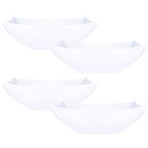 Taças de servir descartáveis PLASTICPRO 950ml brancas, pacote com 4