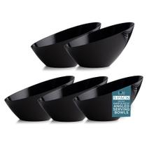 Taças de servir Posh Setting Black Plastic 600 ml, pacote com 5