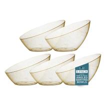 Taças de servir Posh Setting Gold Plastic 1600 ml, pacote com 5