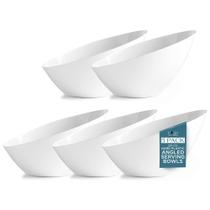 Taças de servir Posh Setting White Plastic 600 ml, pacote com 5