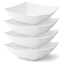 Taças de servir Posh Setting White Plastic 950 ml, pacote com 4