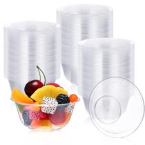 Taças de sobremesa descartáveis Thenshop 250 unidades de plástico transparente de 250 ml Taças de sobremesa descartáveis Thenshop 250 unidades de plástico transparente de 250 ml