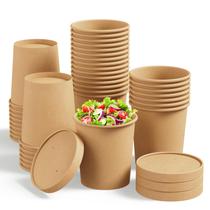 Taças de sopa descartáveis JOLLY CHEF, pacote com 50 ml, 500 ml com tampas Taças de sopa descartáveis JOLLY CHEF, pacote com 50 ml, 500 ml com tampas