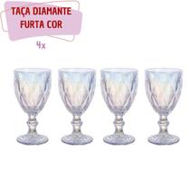 Taças de Vinho Água suco De Vidro Diamond Jogo 4 Unidad Cor Furta cor