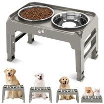 Taças elevadas COMESOON, suporte elevado ajustável de 1,5 L para cães