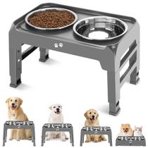 Taças Elevadas para Cães COMESOON - Ajustáveis (4 Alturas) - 2 x 1500ml em Aço Inox