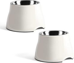 Taças elevadas para cães Fluffydream SnowWhite 860 ml/3 xícaras, pacote com 2 unidades Taças elevadas para cães Fluffydream SnowWhite 860 ml/3 xícaras, pacote com 2 unidades
