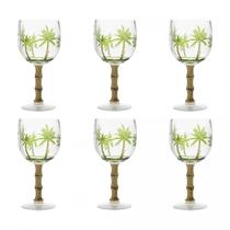 Taças Palm Tree Verde - 6 Peças - Em Acrílico - Rojemac Taças Palm Tree Verde - 6 Peças - Em Acrílico - Rojemac