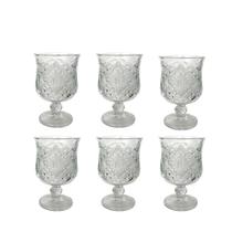 Taças para Água e Vinho 200ml Jogo Com 6 Vidro em Relevo. Taças para Água e Vinho 200ml Jogo Com 6 Vidro em Relevo.