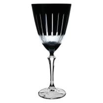 Taças para Água Elizabeth Lapidada Cristal Preta 350 ml C/2 Peças - Bohemia Cristal