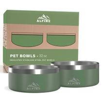 Taças para animais de estimação ALPINE de aço inoxidável 950 ml antiderrapantes à prova de ferrugem Taças para animais de estimação ALPINE de aço inoxidável 950 ml antiderrapantes à prova de ferrugem