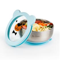 Taças para bebês MR. CHOU em aço inoxidável isoladas com ventosa Taças para bebês MR. CHOU em aço inoxidável isoladas com ventosa
