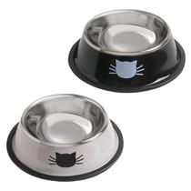 Taças para gatos Rapark de aço inoxidável 240 mL com base de borracha, 2 unidades
