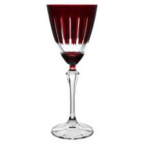 Taças para Vinho Tinto Elizabeth Lapidada Cristal Vermelha 250 ml C/2 Peças