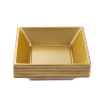 Taças quadradas descartáveis N9R 50 unidades 350 ml de ouro para doces