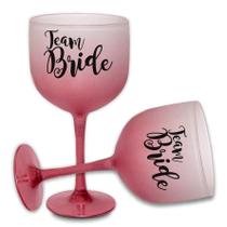 Taças Team Bride Kit 12 Degrade Rose Despedida Solteira Taças Team Bride Kit 12 Degrade Rose Despedida Solteira