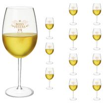 Taças Vinho Acrílico 600ml Boas Festas Taça Vinho 12pçs Taças Vinho Acrílico 600ml Boas Festas Taça Vinho 12pçs