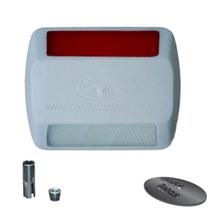 TACHA SINALIZAÇÃO COM PARABOLT - CONDUZ - BI DIRECIONAL - CORPO BRANCO - REFLETIVOS BRANCO E VERMELHO - 100x79x22 MM