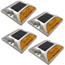 Tacha Sinalizaçao Viaria Solar Kit 4 Uni Olho de Gato Sinalizaçao Rodovia Obra Estacionamento Pista Estrada Segurança Tacha Sinalizaçao Viaria Solar Kit 4 Uni Olho de Gato Sinalizaçao Rodovia Obra Estacionamento Pista Estrada Segurança