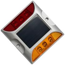 Tacha Sinalizador Solar Olho De Gato Sinalizaçao Viario Estrada Rodovia Obra Avenida Transito Rua Pavimentaçao Segurança