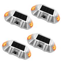 Tacha Solar Sinalizador Viario Kit 4 Uni Olho De Gato Rodovia Obra Estrada Transito Pista Iluminaçao Sinalizaçao Tacha Solar Sinalizador Viario Kit 4 Uni Olho De Gato Rodovia Obra Estrada Transito Pista Iluminaçao Sinalizaçao